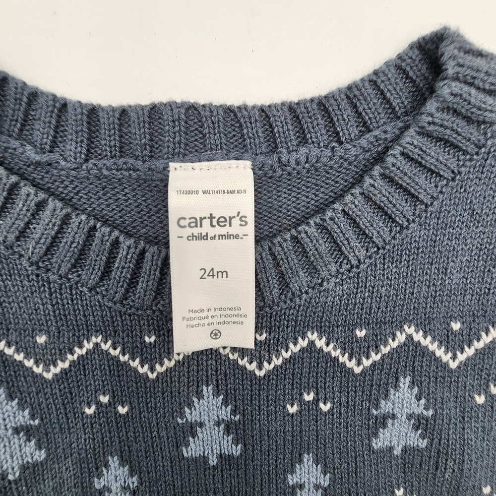 Toddler Boys 18M 24M Clothing Lot 3 Pc Carter's Little Co Knit Sweaters Tee - Picture 16 of 16